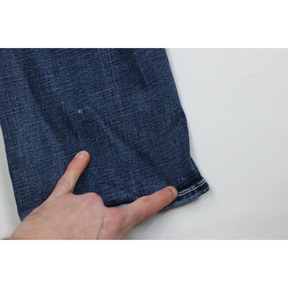 Buckle BKE Mens 28x34 Faded Thick Stitch Stretch Jake Bootcut Denim Jeans Blue - Picture 14 of 14